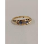 18 CARAT GOLD SAPPHIRE & DIAMOND RING