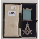 SILVER MASONIC JEWEL