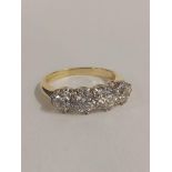 18 CARAT YELLOW GOLD 4 STONE CLAW SET DIAMOND RING WITH 2.02 CARAT OF DIAMONDS