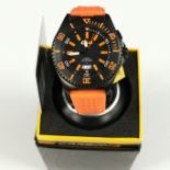 CARBON 14 ORANGE & BLACK WRIST WATCH