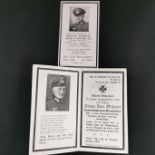 2 THIRD REICH OBITUARY CARDS