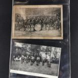 POST CARDS - 2 OLD IRISH PIPE BANDS