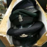 BOX OF 3 MILITARY CAPS