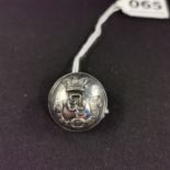 LARGE MILITIA BUTTON SILVERED KERRY