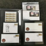 FIRST DAY COVERS & ASSOCIATED STAMPS (FRAMED)