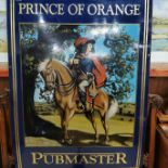 ENAMEL PRINCE OF ORANGE PUBMASTER SIGN