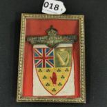 ULSTER UNIONIST CONVENTION 1892 SILK BADGE FRAMED