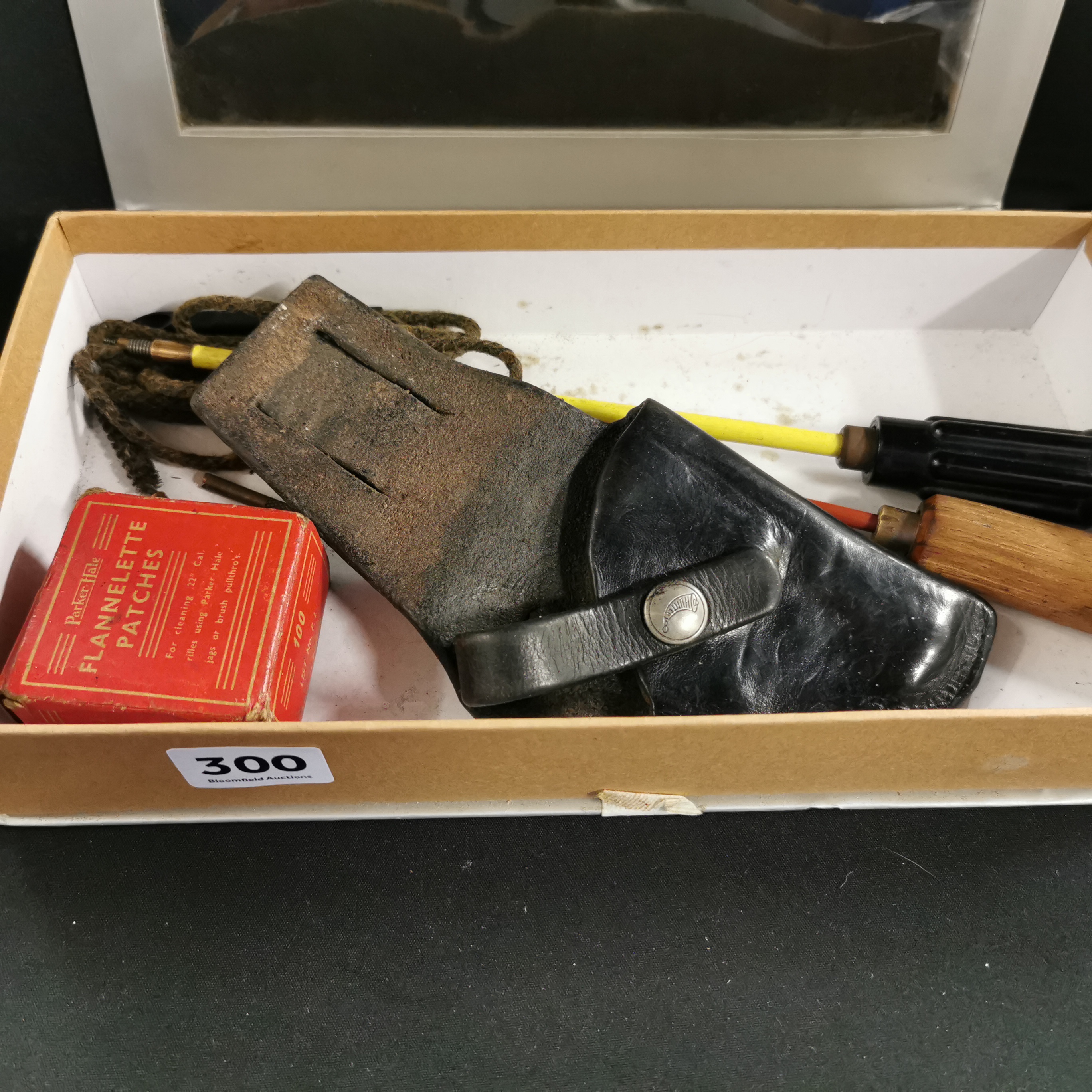 BOX WITH SMALL CALIBRE HOLSTER & CLEANING KIT