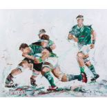 IRELAND V ALL BLACKS - J.P.NEESON - OIL ON CANVAS