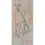 GREYHOUND - CON CAMPBELL - OIL - 10 X 5