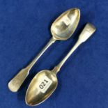 PAIR OF SILVER SERVING SPOONS - WILLIAM IV 1830 139 GRAMS