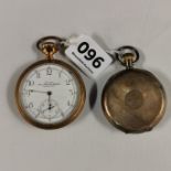 1 PLATED POCKET WATCH & 1 SILVER POCKET WATCH