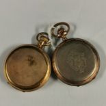 1 PLATED POCKET WATCH & 1 SILVER POCKET WATCH