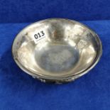 SILVER BOWL WITH WOODEN BASE - SHEFFIELD GEORGE VI 1937/38