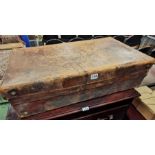 OLD SUITCASE WITH RIR (ROYAL IRISH RIFLES) INITIALS