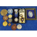 QUANTITY OF COMMEMORATIVE MEDALS ETC TO INCLUDE SILVER