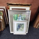 LARGE QUANTITY OF WATERCOLOURS , OILS AND PRINTS