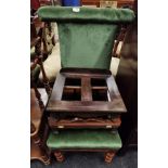 VICTORIAN PRAYER CHAIR & 2 BOOK RESTS