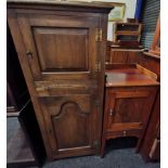 EDWARDIAN POT CUPBOARD AND ONE OTHER