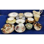 SHELF LOT CABINET CUPS AND SAUCERS TO INCLUDE ROYAL WORCEST