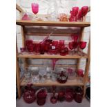 LARGE QUANTITY OF RUBY AND OTHER GLASSWARE