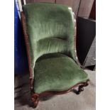 VICTORIAN FIRESIDE CHAIR