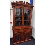 EDWARDIAN 2 DOOR BOOKCASE