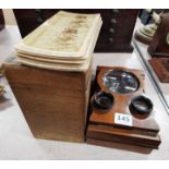 ANTIQUE STEREO VIEWER, CARDS & PLATES