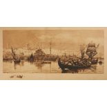 Tristram Ellis (artist), View of Constantinople Harbour, signed etching on paper [n.p. dated 1893 AD