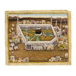 A pair of Panoramic views of Mecca and Medina, Indian paintings on paper [Northern India (probably D