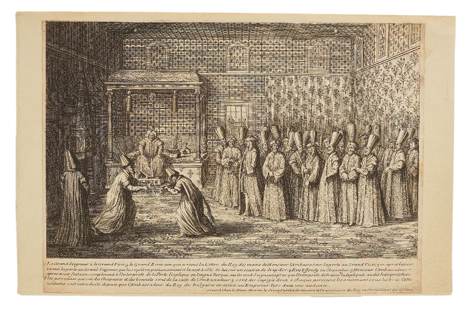 Reception of the French Ambassador le Vicompte D'Andrezel with Sultan Ahmed III