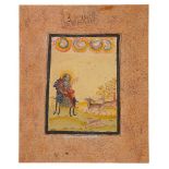 A Ragamala Painting, possibly the Todi Ragini, Indian miniature on card [Northern Deccan or Gujarat,