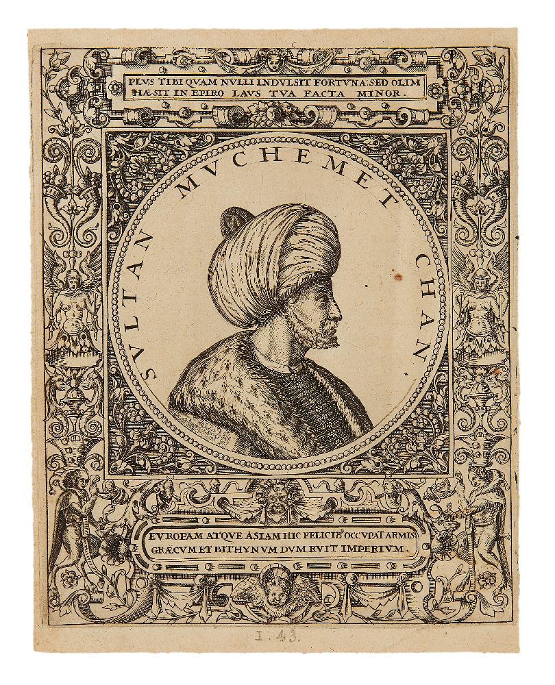 A collection of early wood-cut and engraved plates of Ottoman Sultans and important Oriental figures - Image 4 of 6