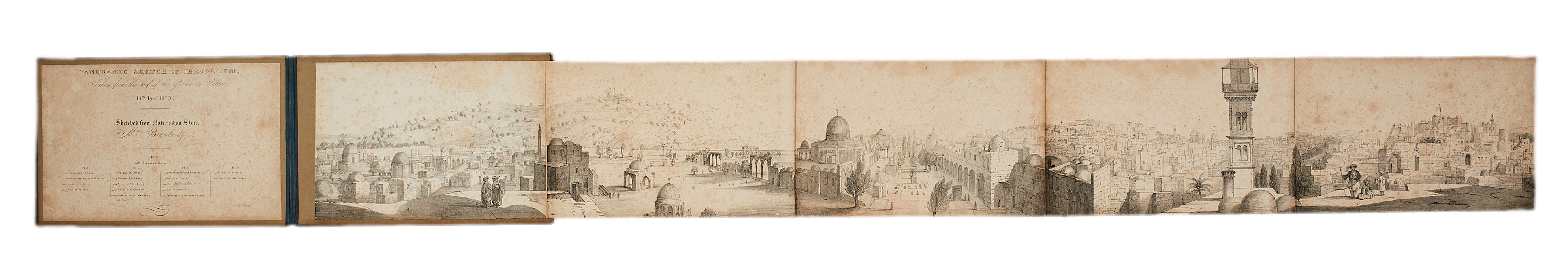 Ɵ Panormic Sketch of Jerusalem, taken from the Governor's Palace, from sketches by Mrs Bracebridge
