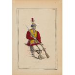 Ɵ A Cochinese Soldier, hand-painted engraving, on paper [probably London, c. 1850]