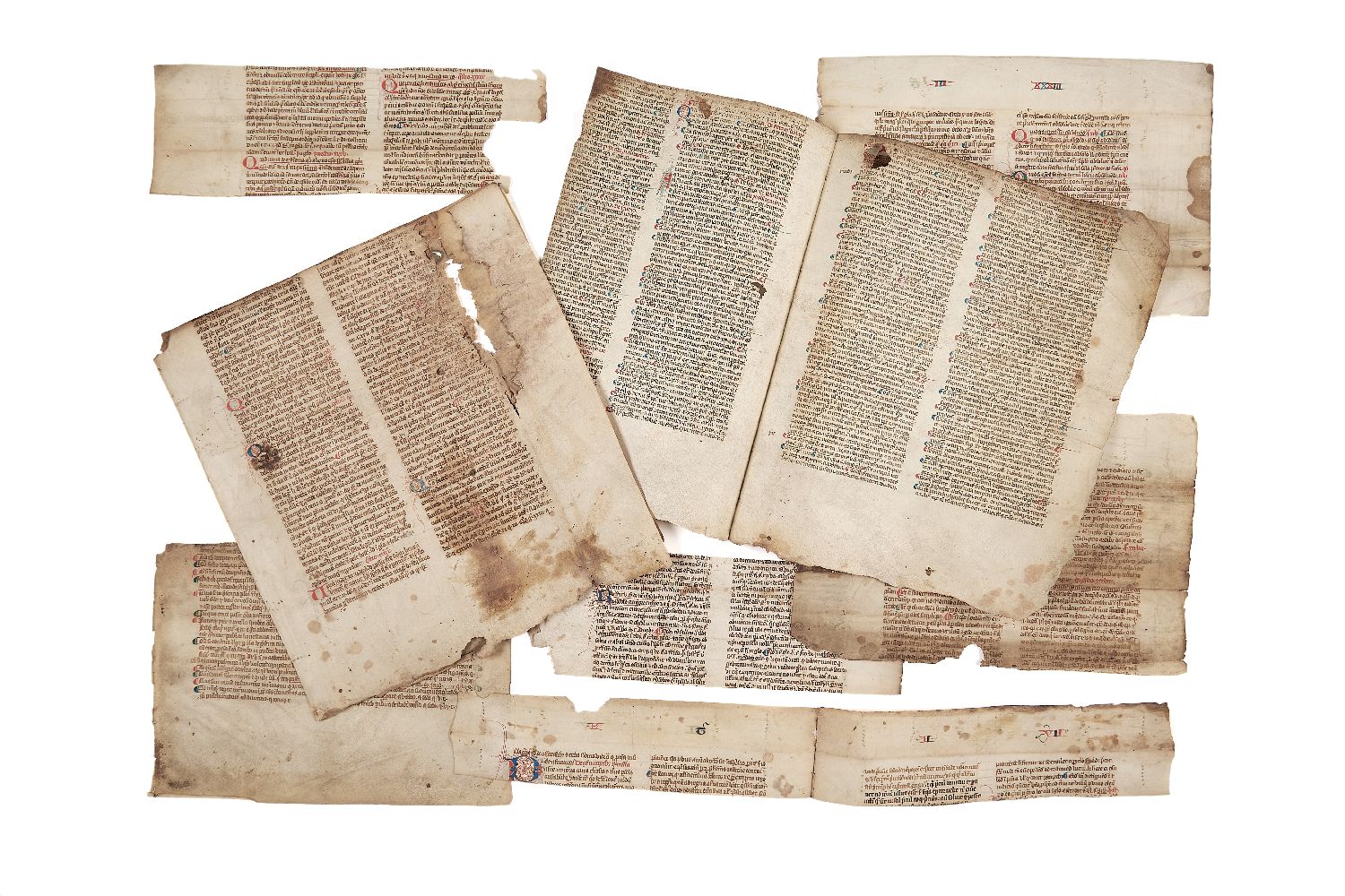 Leaves from an extremely large codex of John of Freiburg, Summa confessorum - Image 2 of 2