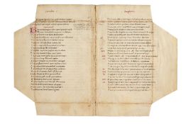 Plautus, Amphitryon, in Latin verse, bifolium from a fine humanist manuscript on parchment