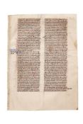 Leaves from an English pocket Bible, in Latin, manuscript on parchment [England (probably Oxford)