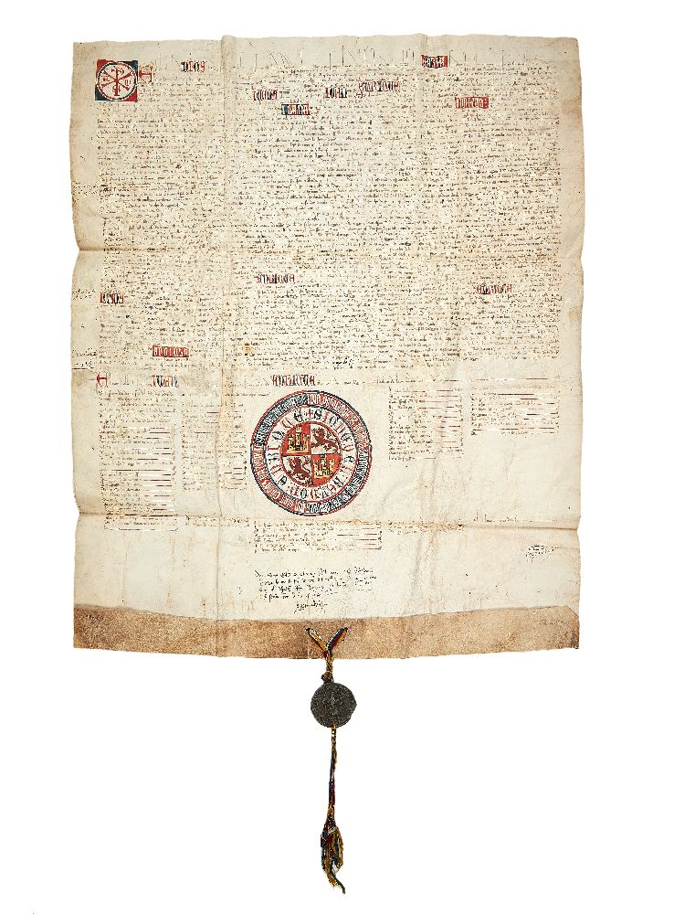 Royal diploma of King Enrique II of Castile, for a Don Sancho concerning rights in Aranda de Duero