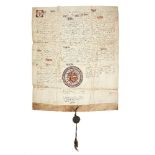 Royal diploma of King Enrique II of Castile, for a Don Sancho concerning rights in Aranda de Duero
