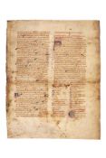 Leaves from an extremely large codex of John of Freiburg, Summa confessorum