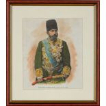 Engravings of Qajar Nobility and Generals, hand-coloured engravings on paper [France, c. 1850]