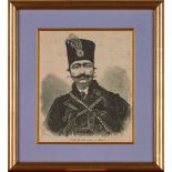 Portraits of Nasser ad-Din Shah Qajar, from various European Newspapers and Journals, engravings and