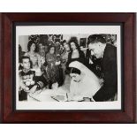 The Wedding of Mohammad Reza Shah Pahlavi and Queen Soraya, original press photograph, by Internatio