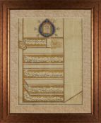 A Manuscript Firman signed by Muzzafer ad-Din Shah Qajar