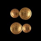 A pair of cufflinks bearing the Qajar Crown, set of gilt cufflinks [no place, probably 1910-1920]