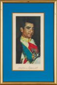 Commemorative portrait of Mohammad Reza Shah Pahlavi, printed poster, photography by S. Sonar