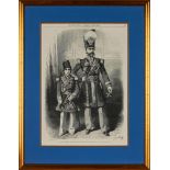 Portraits of Nasser ad-Din Shah Qajar, engraving and chromolithograph prints on paper [Paris, 1860-1