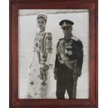 Mohammad Reza Shah Pahlavi and Empress Farah Diba at the site of the tomb of Cyrus the Great