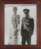 Mohammad Reza Shah Pahlavi and Empress Farah Diba at the site of the tomb of Cyrus the Great